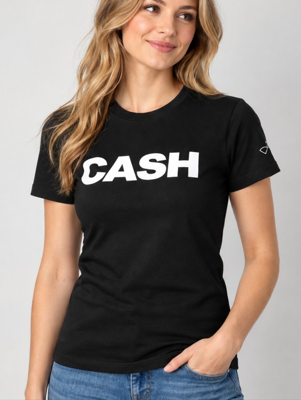 ZION ROOTSWEAR Graphic Johnny Cash Block Fitted Baby T-shirt